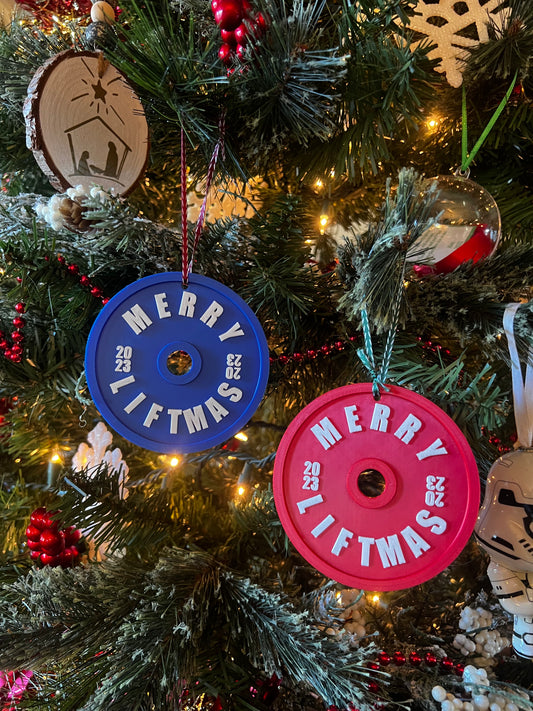 Merry Liftmas 2023 Bumper Plate Ornament