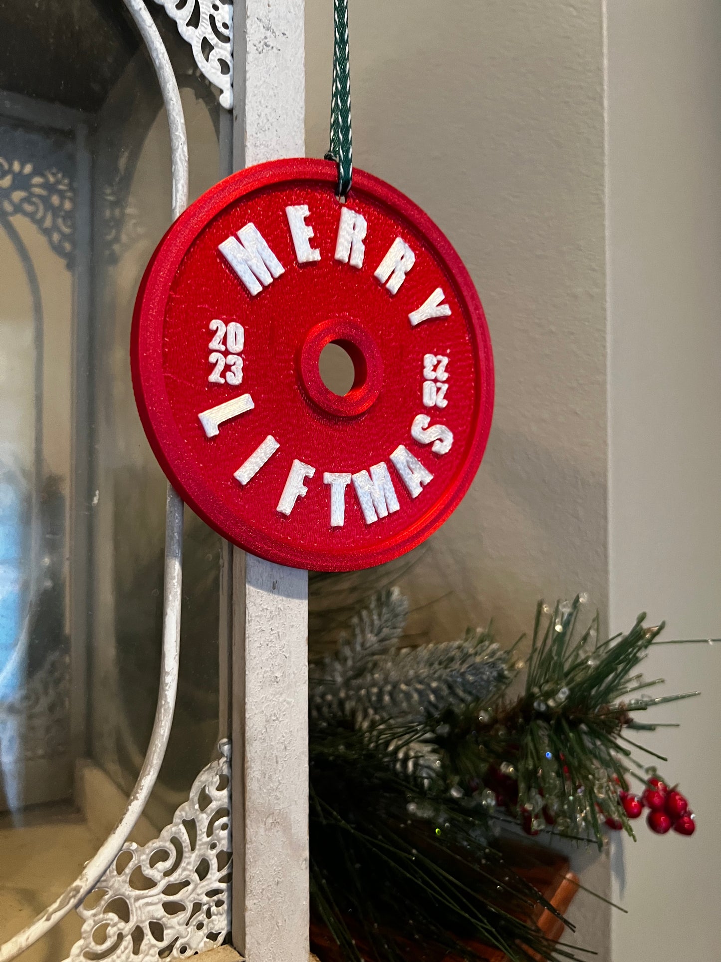 Merry Liftmas 2023 Bumper Plate Ornament