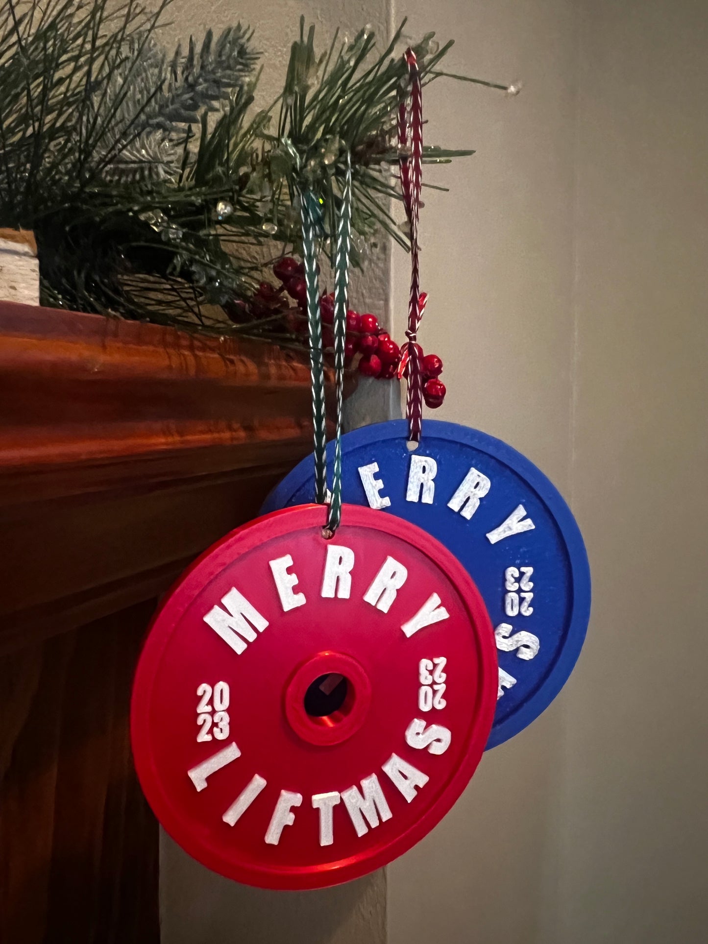 Merry Liftmas 2023 Bumper Plate Ornament