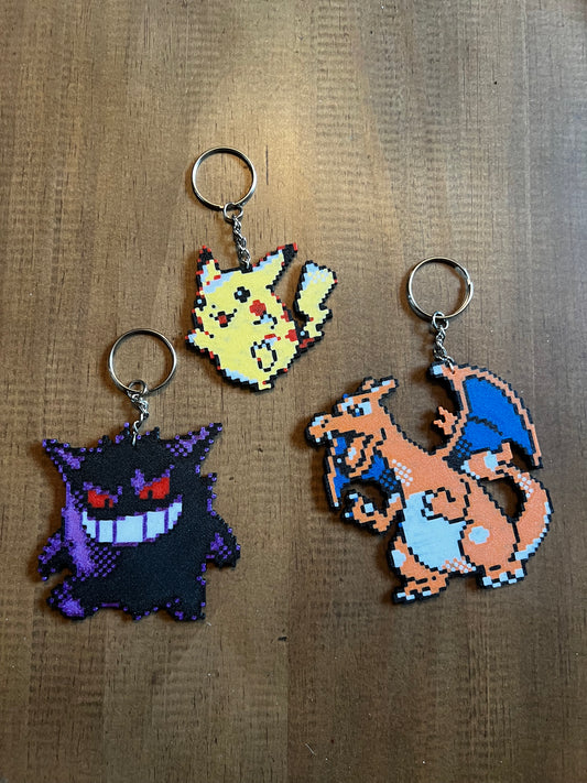 Gameboy Pixel Pokémon Keychain